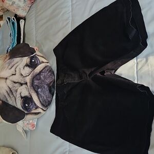 Black Shorts Mid Rise Fit Regular By LEE Size 14reg Cotton